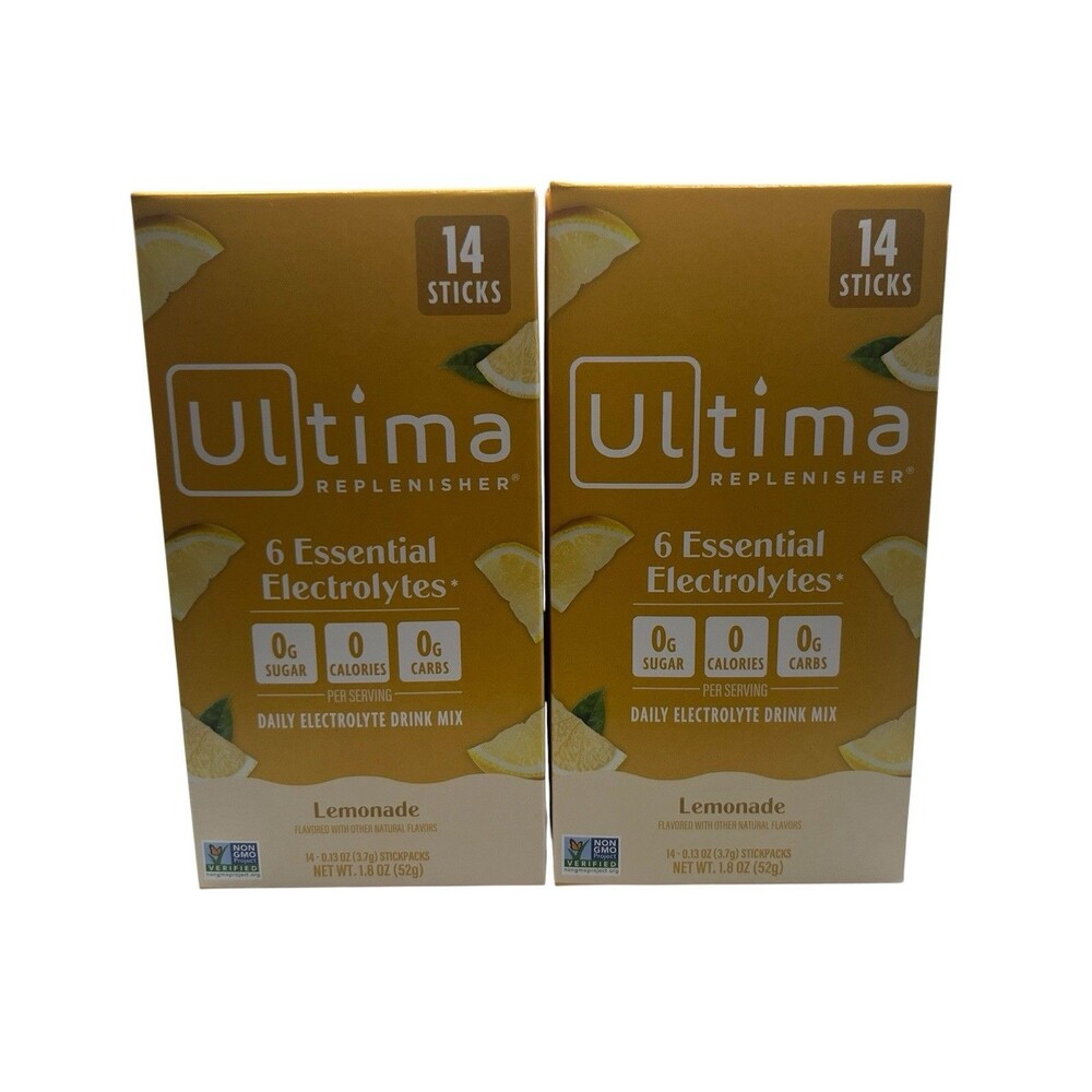 Ultima Replenisher Daily Electrolytes Drink Mix - LEMONADE - 28 Stickpacks - NEW